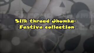 #Silk thread jhumka in 5 mins-.