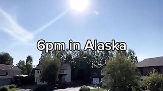 Alaska summer never gets dark ☀️