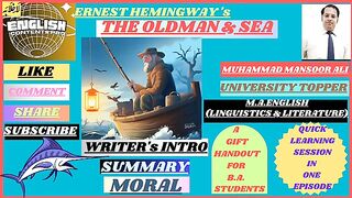 The Old Man & Sea #ErnestHemingwayIntroduction #IconicStory