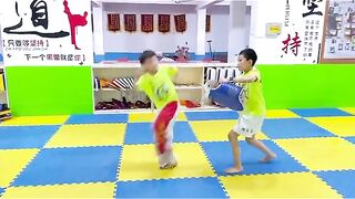 Child fighting moments