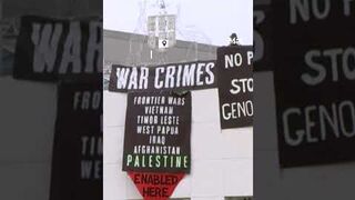 Pro-Palestine protesters climb Australia's Parliament House with banners amid government divisions