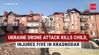 Russia Hammers Seven Ukrainian Regions With Dozens Of Drones; Kyiv 'Punished' For Krasnodar Attack.