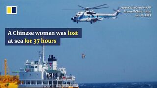 Chinese woman lost at sea for 37 hours.