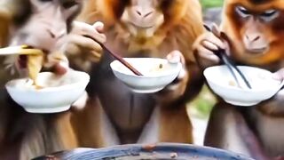 Gentle Monkey eating