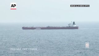 Houthi rebels release video said to show latest Red Sea attack.