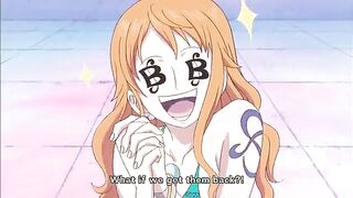 One Piece Funny Scene - Nami Wants The Treasure