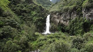 A waterfall cascading down a cliff 2