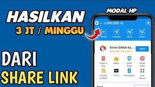 Sukses Di Aplikasi Dana,Cara Hasilkan 3Juta / Minggu Dari Share Link - Cara Dapat Uang Di Internet