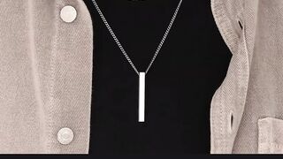 3D Vertical Bar Necklaces for Men