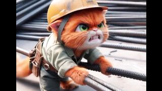 Let's get a follow for how hard this cat is working