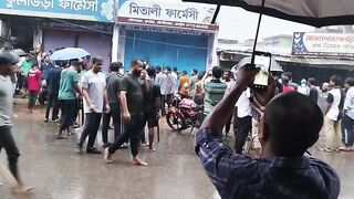 A large procession during the quota movement