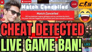 CS2 Funny Cheat Detected Live Game Ban Hacker Ban | Live Vac Ban | First Ever CS2 Cheater Ban Live