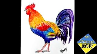 How to draw chicken drawing easy step by step