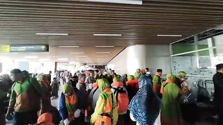 The departure terminal at Juanda airport.