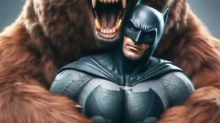 superheroes hugged by a bear part 1???? ALL Characters (Marvel & DC) #avengers #dc #ai #shorts