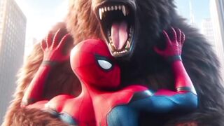 superheroes hugged by a bear part 2???? ALL Characters (Marvel & DC) #avengers #dc #ai #shorts