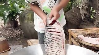 Deep fry fish and pork by little chef ????????‍????????