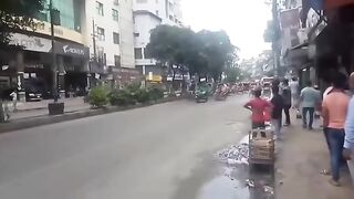 Bangladeshi rickshaw drivers have taken to the streets to demand their demands.