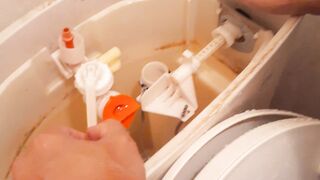 dismantle the toilet seat reservoir