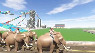 Franklin Giant Elephant Attack Zombie Dinosaur | Funny Gameplay Indian Bikes Driving 3d ????????