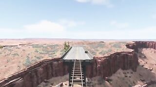 Cars vs Train Tracks Bridge - BeamNG Drive - ???? ULTIMATE Edition Compilation