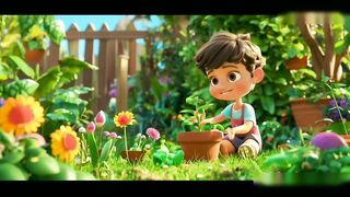 my little garden | english nursery rhymes for kids | cartoon english learning