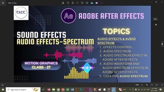 27- AE Audio Effects & Audio Spectrum | Live Class TLCC