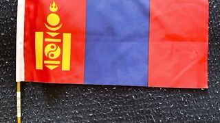 Flag of Mongolia. Bendera Mongolia. Mongolia Flag