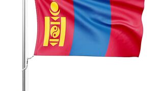 Mongolia Flag. Flag of Mongolia. Bendera Mongolia