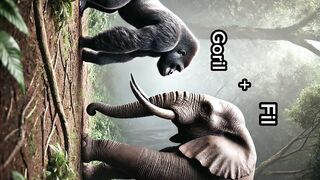 Gorilla elephant mix | funny video | funny | fun video | TikTok | viral | febspot | AI Videos