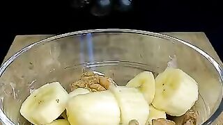 Banana With Dry Fruits Healthy Milkshake ASMR