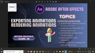28- AE Exporting Rendering Projects | Live Class TLCC