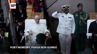 Pope Francis arrives in Papua New Guinea for Southeast Asia trip