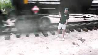 Train vs giant pit prt 1