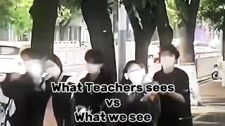 What Teachers see ???? VS what we see ???????? #fypシ゚viral #armyxblink #bts #blackpink #shorts