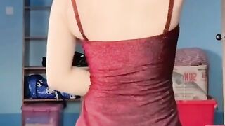 Red   tight dress ????