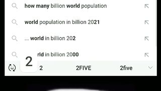 WORLD POPULATION IN BILLIONE