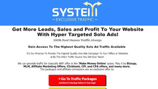 System Exclusive Traffic Review - Get 100% Real Buyer Traffic