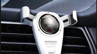 Astronaut Theme 360° Car Phone Holder with Metal Hook Clip for Air Vent