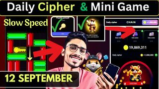 Hamster Kombat Mini Game Today 12 September | Daily Combo & Cipher Code | Mini Game Hamster Kombat