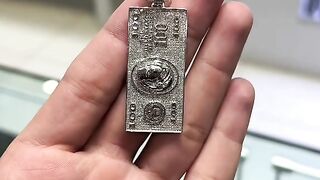 Men's Real Gold & Natural Diamond Money Pendants