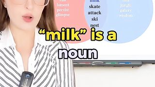 Milk is noun