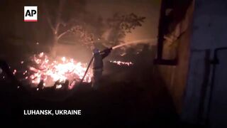 Deadly wildfire rips through town in Russian-controlled eastern Ukraine.