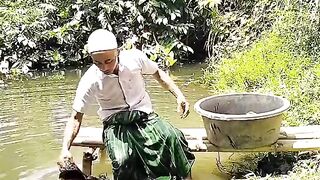 wash clothes in the river the water in the house is dry