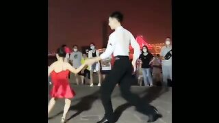 Vibrant Street Dance Performance with a Talented Young Girl