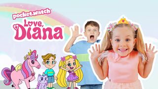 Diana pretend play with love Diana dolls @kids Diana show -my cartoon channel support