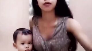 Breastfeeding video huge boobs