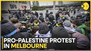 Pro-Palestine protesters clash with police at Melbourne defense expo; 39 people arrested