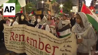 Pro-Palestinian demonstrators march in Philadelphia as Trump and Harris debate