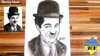 How to draw Charlie Chaplin step by step drawing